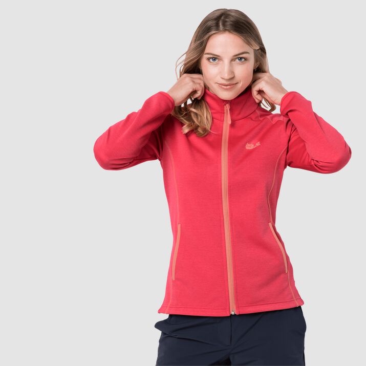 Chamarra Polar Jack Wolfskin Horizon Mujer Rojos Mexico-5137481